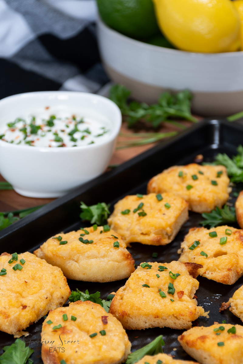 Holiday Crab Puff Appetizers on English Muffins - Garrison Street Eats
